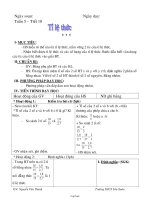 Giáo án Đại số 7 tuần 5 tiết 10: Tỉ lệ thức