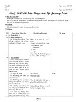 Giáo án Đại số 8 - Tiết 51: Giải bài toán bằng cách lập phương trình