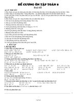 Đề cương ôn tập Toán 8