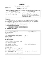 Thiết kế bài dạy lớp 1 - Tuần học 32 năm 2012
