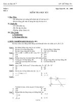 Giáo án Đại Số 7 - GV: Đỗ Thừa Trí - Tiết 38, 39: Kiểm tra học kì I