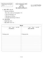 Môn: Toán - Bài: Kiểm tra cuối học kì 1