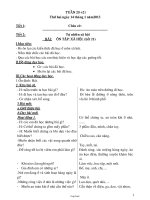 Thiết kế bài học khối 1 - Tuần số 21 năm 2013