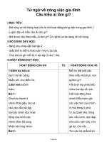 Giáo án Luyện từ và câu 2: Từ ngữ về công việc gia đình - Câu kiểu ai làm gì?