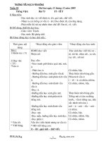 Kế hoạch bài học lớp 1 - Tuần thứ 18 - Trường tiểu học B Yên Đồng