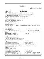 Thiết kế bài dạy lớp 1 - Tuần dạy 6 năm 2013
