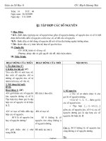 Giáo án Số học 6 - Tiết 40, Bài 2: Tập hợp các số nguyên - Năm học 2009-2010 - Mạch Hương Mai