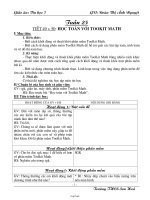 Giáo án Tin học 7 tuần 25 tiết 49 + 50: Học toán với Tookit Math