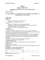 Giáo án Công nghệ tiết 1: Giáo án Vai trò, nhiệm vụ của trồng trọt. khái niệm về đất trồng và thành phần của đất trồng