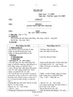 Thiết kế bài dạy các môn học lớp 1 - Tuần 19 năm học 2009