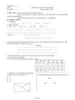 Kiểm tra học kỳ I Toán lớp 2 năm học 2006 – 2007