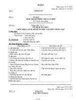 Kế hoạch bài dạy khối 1 (chuẩn kiến thức kĩ năng) - Tuần 1