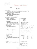 Kế hoạch dạy học các môn khối 2 - Tuần 4 năm 2009
