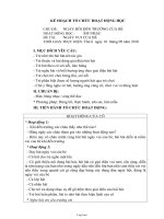 Kế hoạch tổ chức hoạt động học - Chủ đề: Ngày hôi đến trường của bé