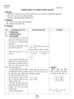 Giáo án môn Đại số khối 8 - Tiết 32: Phép nhân các phân thức đại số