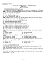 Đề thi chất lượng giữa kỳ II năm học 2010-2011 môn: Vật lý 6 thời gian: 45 phút