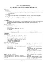 Giáo án lớp 2 môn Tự nhiên xã hội - Các thành viên trong nhà trường