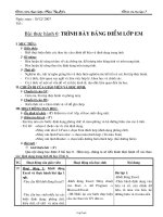 Giáo án Tin lớp 7 Bài thưc hành 6: trình bày bảng điểm lớp em