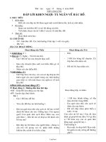 Giáo án Tập làm văn 2 tuần 31: Đáp lời khen ngợi- Tả ngắn về Bác Hồ