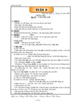 Thiết kế bài dạy lớp 1 - Hoàng Thị Hồng Lĩnh - Tuần 9