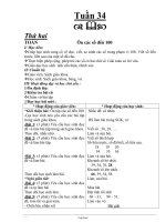 Kế hoạch bài dạy khối 1 - Tuần 34