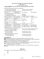 Đề thi đề nghị học kỳ II năm học 2009-2010 môn vật lý 6 thời gian làm bài: 45 phút