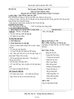 Thiết kế bài dạy tổng hợp các môn lớp 1 năm 2009 - 2010 (buổi chiều) - Tuần 22