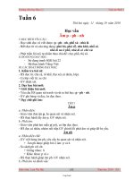 Giáo án giảng dạy môn lớp 1 - Tuần 6 - Trường tiểu học Bảo Lý