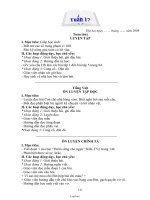 Thiết kế bài dạy lớp 2 năm 2009 - Tuần 17