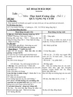 Giáo án Thực hành kĩ năng sống - Tiết 1: Quà tặng nụ cười