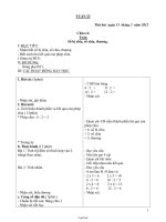 Thiết kế bài dạy tổng hợp lớp 2 - Tuần 23 năm 2012