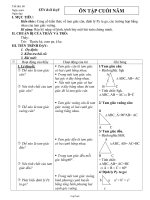Giáo án môn Hình học 7 năm 2006 - Tiết 68: Ôn tập cuối năm