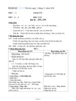 Giáo án bài dạy các môn khối 1 - Tuần dạy số 12