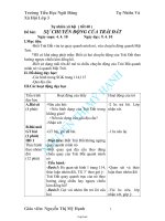 Giáo án Tự nhiên xã hội 3 tiết 60: Sự chuyển động của trái đất