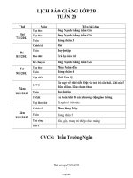 Bài soạn các môn lớp 2 - Tuần 20 năm 2012 - 2013