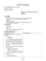 Giáo án Vật Lý lớp 6 tiết 22: Nhiệt kế- Nhiệt giai