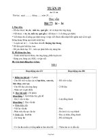 Kế hoạch bài dạy các môn lớp 1 (chuẩn kiến thức, kĩ năng) - Tuần 19 năm 2011