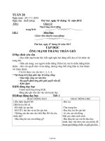 Giáo án Tổng hợp môn lớp 2 - Tuần lễ 20 (chi tiết)