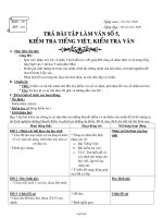 Bài giảng môn học Ngữ văn lớp 7 - Tuần 28 - Tiết 103: Trả bài tập làm văn số 5, kiểm tra tiếng việt, kiểm tra văn