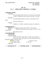 Giáo án Vật lý 6 - Tiết 20 - Bài 17: Tổng kết chương I : Cơ học