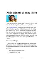 Nhận diện trẻ có năng khiếu