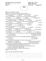 Giáo án Kiểm tra 1 tiết môn: Sinh học 6 tuần 10 - Tiết 20