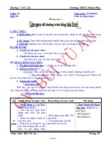 Giáo án Tin học 7 tiết 4: Bài thực hành 1: làm quen với chương trình bảng tính excel (tt)