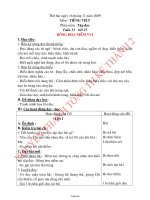 Giáo án Môn Tập đọc - Tuần 13, 14