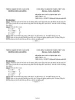Đề kiểm tra chất lượng học kỳ I môn thi : Lý 6 thời gian: 45 phút (không kể thời gian phát đề)