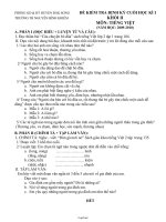 Đề kiểm tra định kỳ cuối học kì I khối II môn: Tiếng Việt (năm học: 2009 - 2010)