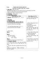 Giáo án môn Toán lớp 3 tuần 07