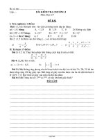 Bài kiểm tra chương I môn: Đại số 7