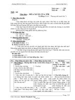 Bài soạn Ngữ văn 7 tiết 64: Văn bản: Mùa xuân của tôi Vũ Bằng (Trích “ Thương nhớ mười hai”)