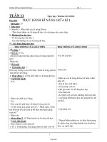 Thiết kế bài dạy lớp 1 - Trường Tiểu học Nguyễn Bá Ngọc - Tuần 11